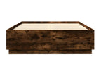 Bed frame without mattress, smoked oak, 160x200 cm, 76093KZJH
