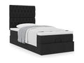 Nidchicshop bed frame with black mattress 80x200 cm fabric 30060RUMQ