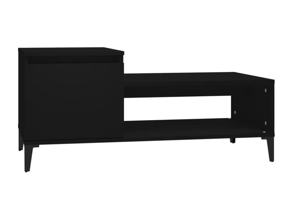 Coffee table, black, 100x50x45 cm, engineered wood, 50112TAIG