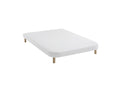 White upholstered semi-basin bed base, 13 cm, Moon - Calmetop 130x200 58176BWDY