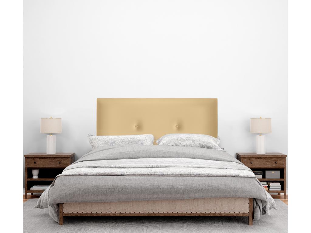 Calmetop Smooth Faux Leather Headboard with Buttons 105x50cm for 105cm Beds - Vanilla 04524AECE