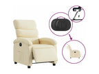 Electric Recliner Chair Cream Fabric 08130VVVK