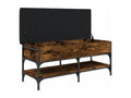 Smoked oak shoe bench 102x42x45 cm engineered wood 65522UARG