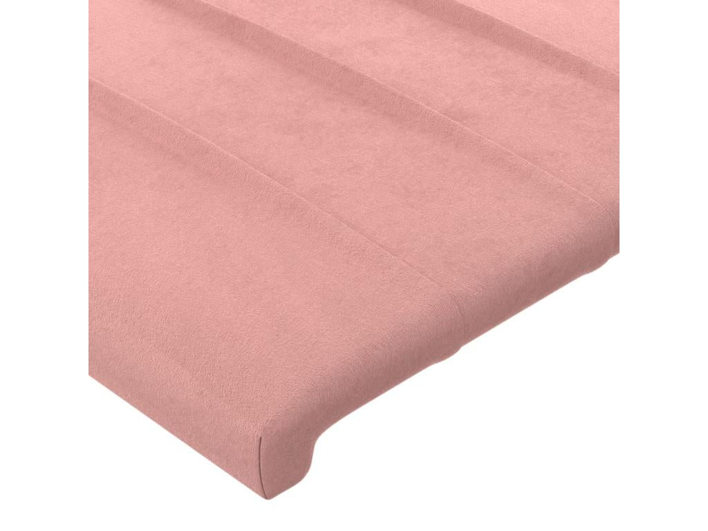 Headboard with wings, Pink, 163x16x78/88 cm, Velvet, 22877FVNK