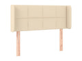 Cream LED Headboard 83x16x78/88 cm Fabric 73688SUPG