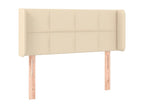 Cream LED Headboard 83x16x78/88 cm Fabric 73688SUPG