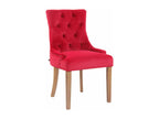 Dining chair - Velvet/Wood - Red - Calmetop 46436RUDU
