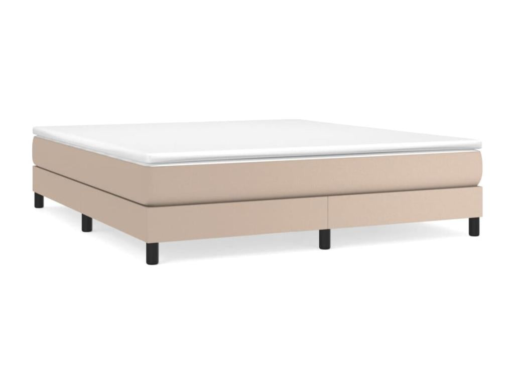 Cappuccino-colored bed frame without mattress, 180x200 cm, faux leather, 22290KNEX