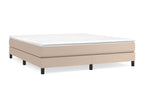 Cappuccino-colored bed frame without mattress, 180x200 cm, faux leather, 22290KNEX