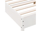 Bed frame with white headboard, 120x190 cm, solid pine wood, 24443DKDB