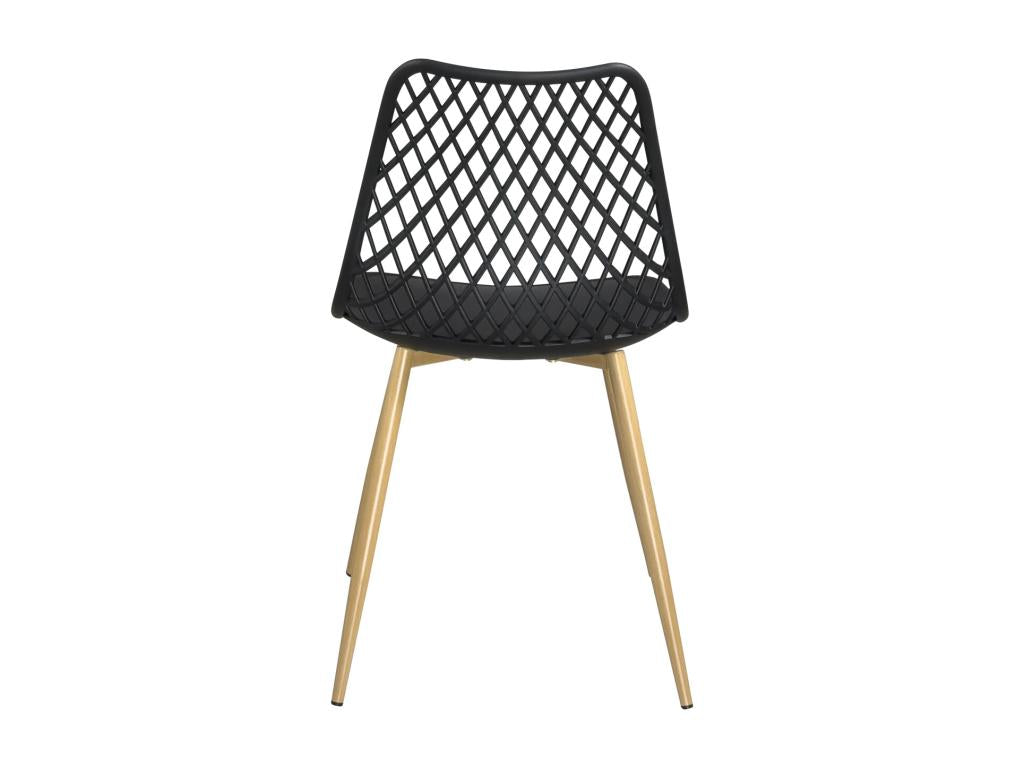 Set of 2 Modern Scandinavian Chairs with Metal Legs KIA Black 98609TLXI