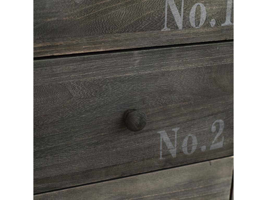 Vintage Grey Wood 3-Drawer Bedside Table/Chest of Drawers 54x35x27 54726GXLY