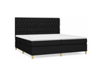 Nidchicshop bed base with mattress, black, 200x200 cm, fabric, 19300RLTP
