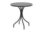 Round garden table 66 cm steel top in black Calmetop 57878XQXR