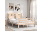 Bed frame with solid wood double headboard 22445ETDO