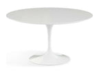 Round Tulip Table - Matte White Top - Diameter 110 cm - Matte White Base 35408VZFP