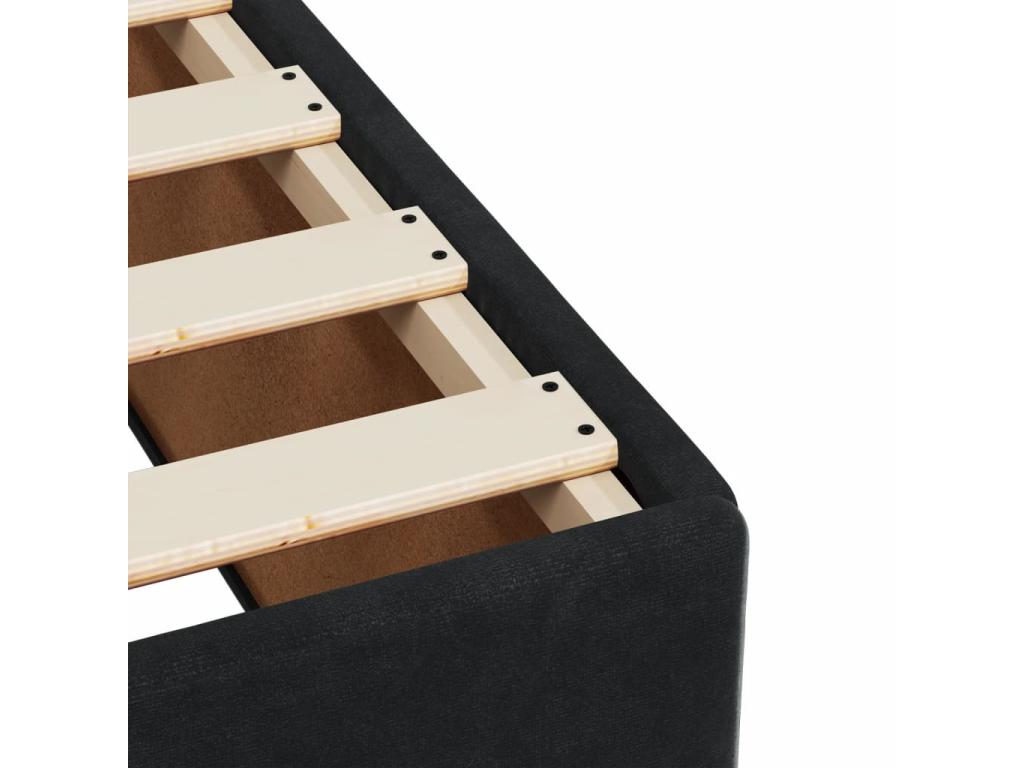 Black velvet bed frame without mattress, 120x200 cm, 24136BZJZ