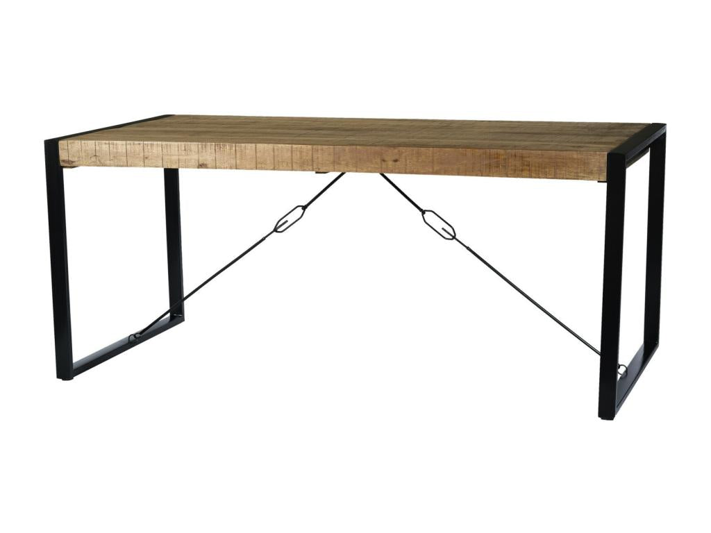 Calmetop Dining Table for 8/10 people, L220, Solid Mango Wood and Metal, 31459UAET