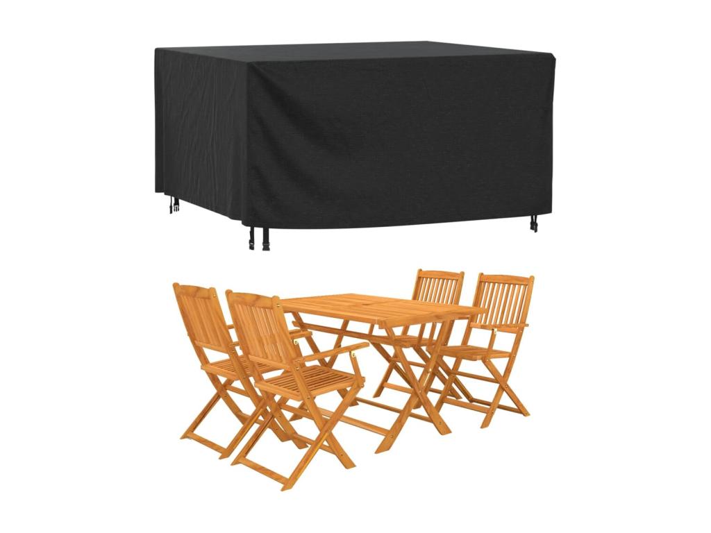 Black garden furniture cover 180x140x90 cm waterproof 420D 75696RTYW