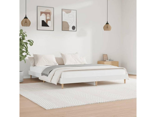 White bed frame 180x200 cm engineered wood 73923XXPH