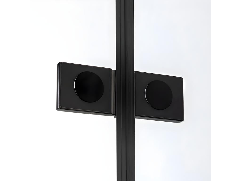 Nidchicshop 75202ULFC Left-Hand Folding Shower Door 90cm Black