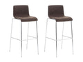 Set of 2 brown metal stools 43x48x100 cm 10 0004192 19218ENVT