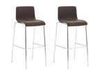 Set of 2 brown metal stools 43x48x100 cm 10 0004192 19218ENVT