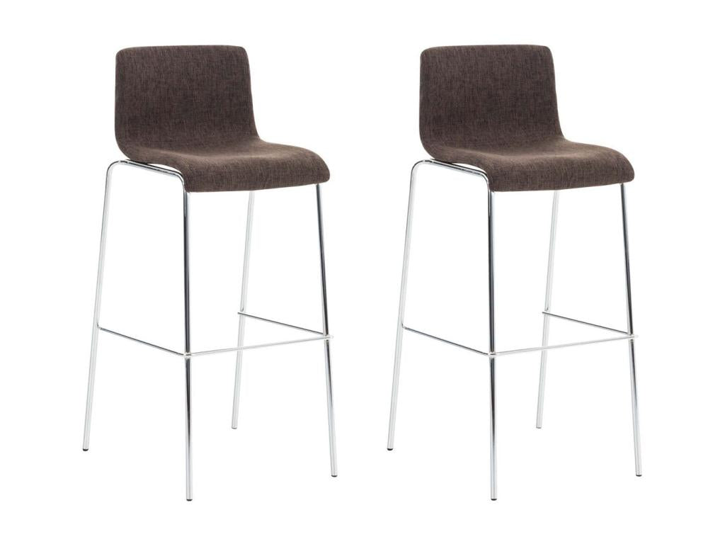 Set of 2 brown metal stools 43x48x100 cm 10 0004192 19218ENVT