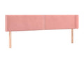 Headboard with wings, Pink, 203x16x78/88 cm, Velvet, 37026JQRV