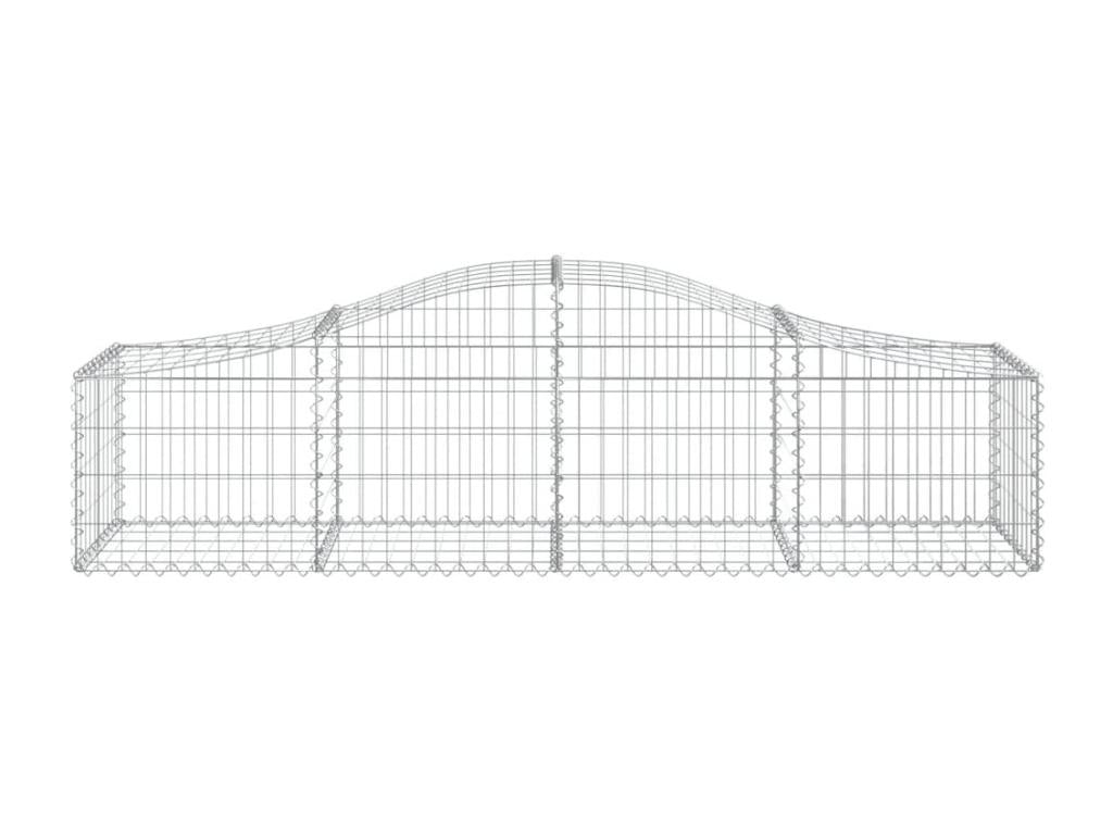 Arched gabion baskets, 5 pcs, 200x50x40-60, galvanized iron, 26549UOEZ