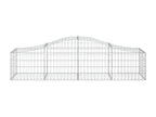 Arched gabion baskets, 5 pcs, 200x50x40-60, galvanized iron, 26549UOEZ