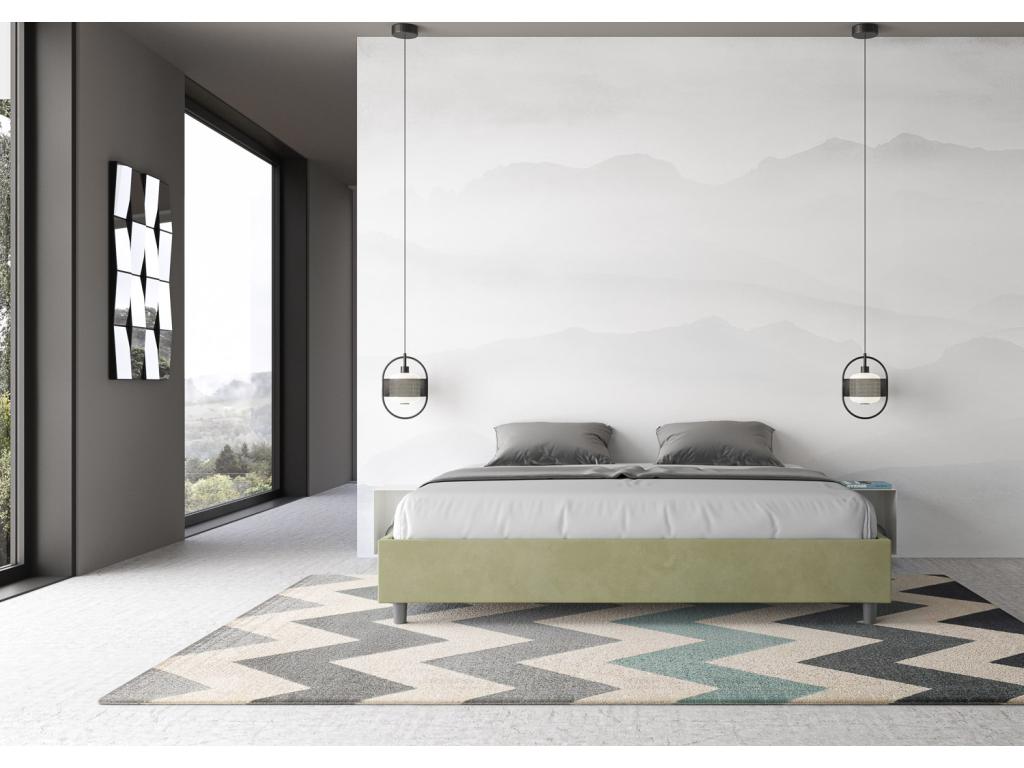 Calmetop 01468KHWV Upholstered Storage Bed 180x190cm Green Microfiber 01468KHWV