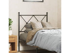 Black metal headboard 80 cm 69591LWQU