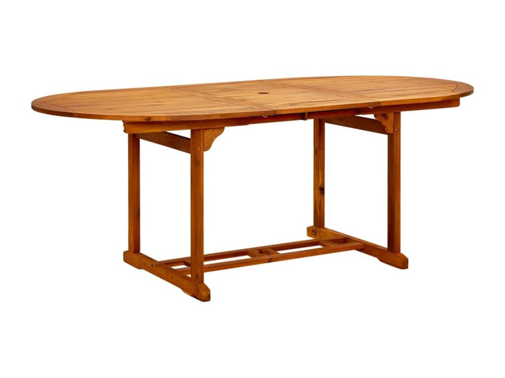 7-piece garden dining set, black rattan and solid wood 06959TKYK