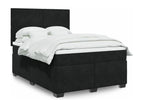 Nidchicshop bed base with mattress, black, 140x200 cm, velvet, 11731FYLT