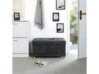 Folding storage bench with lid and solid wood legs - L76 cm 12405NNYT