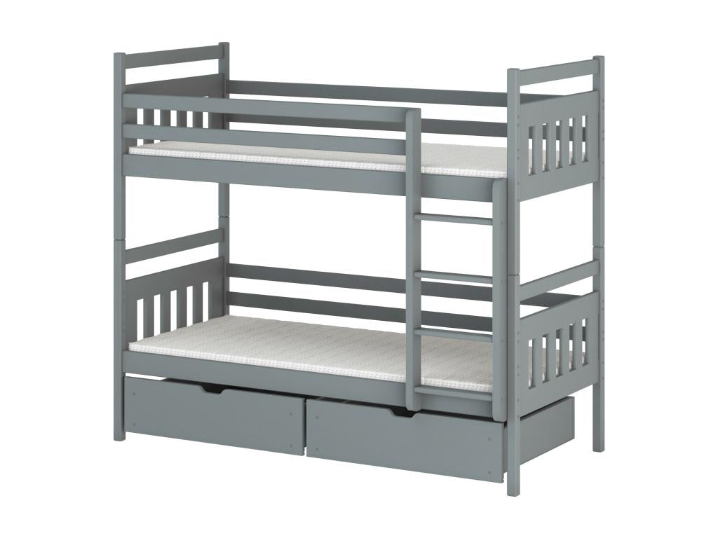 Calmetop BB013 Bunk Beds 80x170 cm Grey 72733FZII