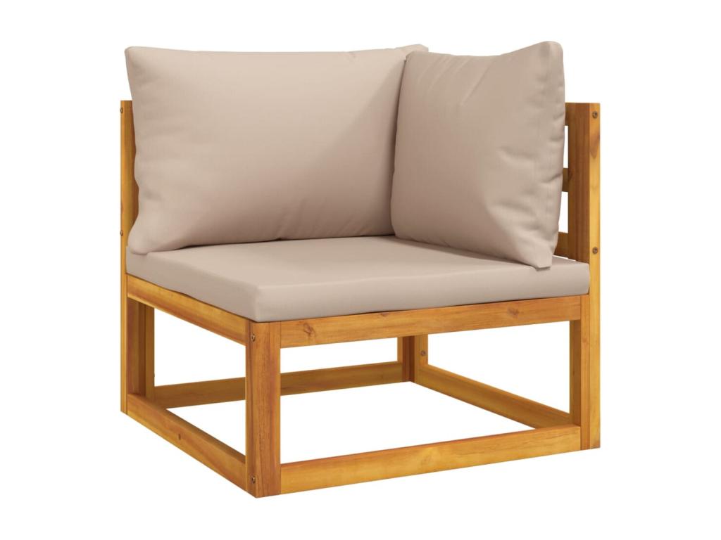 4-piece garden furniture set with cushions, Calmetop solid wood, 49503NBUW