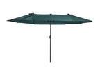 XXL garden parasol, large size 4.6L x 2.7W x 2.4H m, Nidchicshop steel high-density polyester, green 40938ZAIG
