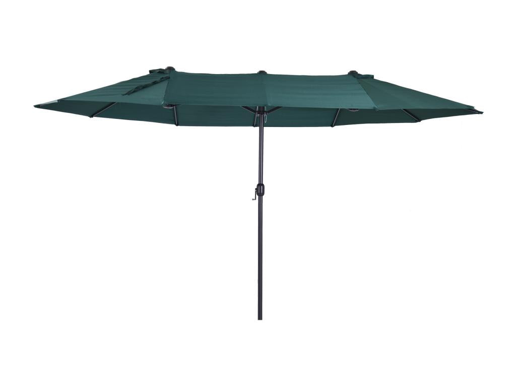 XXL garden parasol, large size 4.6L x 2.7W x 2.4H m, Nidchicshop steel high-density polyester, green 40938ZAIG