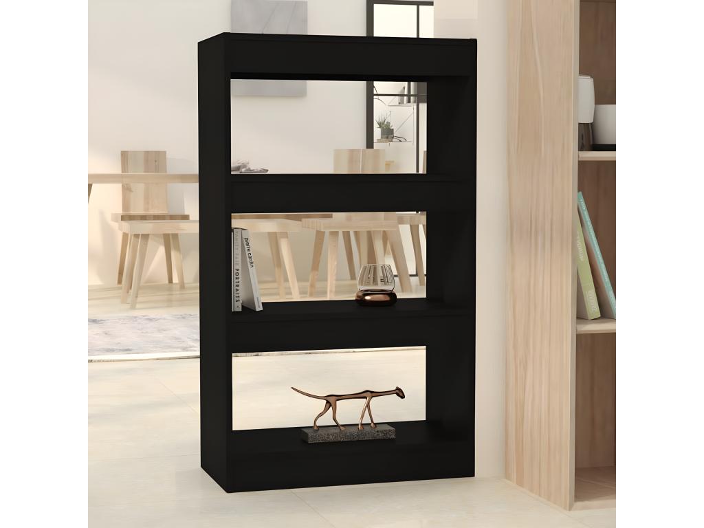 Black Bookshelf/Room Divider 60x30x103 cm Chipboard 68961DNWJ