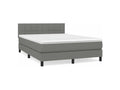 Calmetop bed base with mattress, dark grey, 140x200 cm, fabric, 19088PSJN