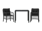 Calmetop 3-piece set with black resin wicker cushions 70555HACS