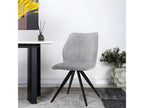 Chair in soft grey velvet with black metal cross base - Nidchicshop 91641SKYX