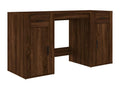 Desk with cabinet, brown oak engineered wood, 73586AJJX