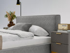 Upholstered bed with storage - 140x200 - double bed - Nidchicshop - grey - Nidchicshop 95276AMWN