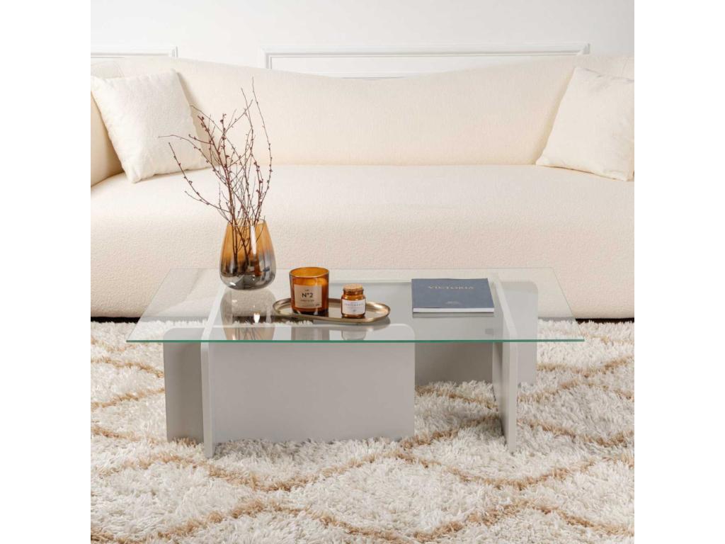 Nidchicshop 63341QAVV glass and particleboard coffee table