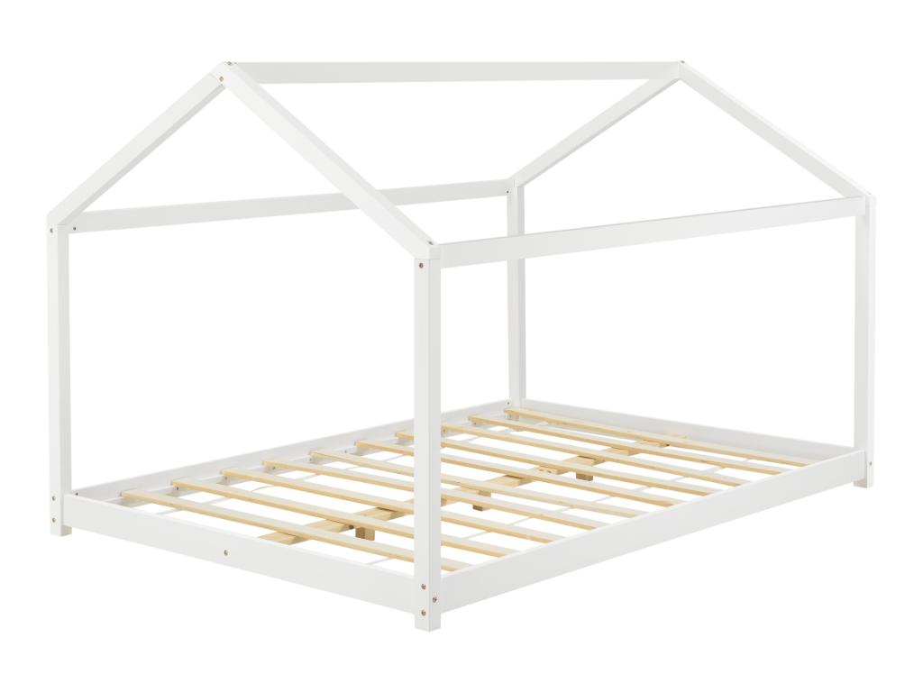 Calmetop House-Shaped Children's Bed with Cold Foam Mattress 120x200 cm White 35227FRLI