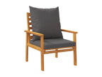 Set of 2 garden armchairs with cushions, solid wood, from Nidchicshop 75618TTAU