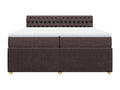 Calmetop bed base with mattress, dark brown, 200x200 cm, 47578RVTI